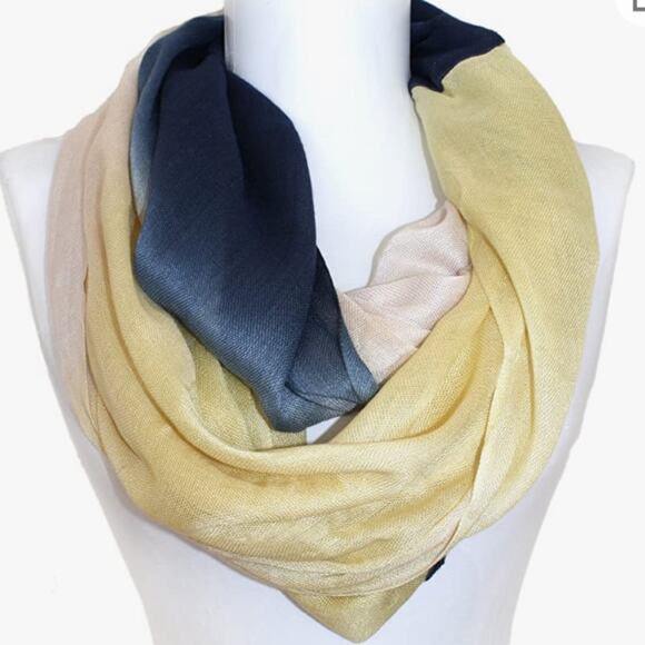 Yellow Black & Cream Infinity Scarf - Picture 2 of 4